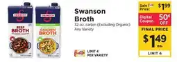 ShopRite Swanson Broth offer