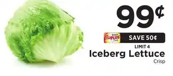 ShopRite Iceberg Lettuce offer