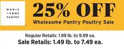 ShopRite Wholesome Pantry Poultry Sale offer