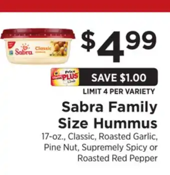 ShopRite Sabra Family Size Hummus offer