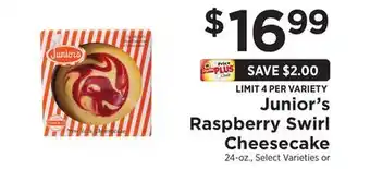 ShopRite Raspberry Swirl Cheesecake offer