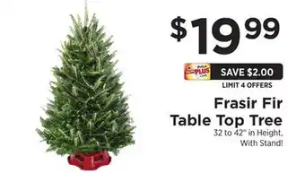 ShopRite Frasir Fir Table Top Tree offer