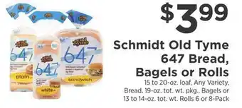 ShopRite 647 Bread, Bagels or Rolls offer