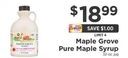 ShopRite Pure Maple Syrup offer