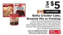 ShopRite Cake, Brownie Mix or Frosting offer