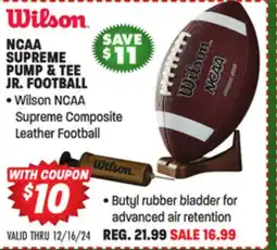 Big 5 Wilson NCAA Supreme Pump & Tee Jr. Football offer