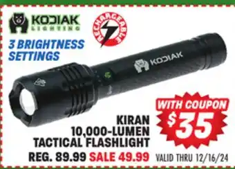 Big 5 Kodiak Kiran Rechargeable 10,000 Lumen Tactical Flashlight offer