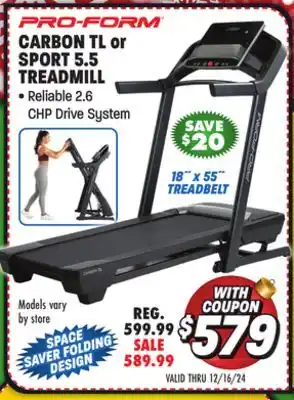 Big 5 ProForm Carbon TL Treadmill offer