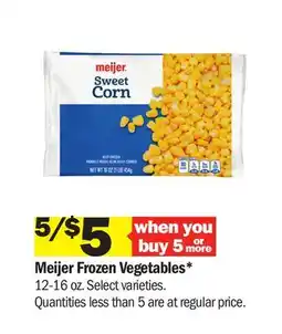 Meijer Meijer Frozen Vegetables offer