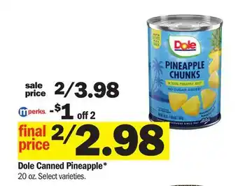 Meijer Dole Canned Pineapple offer