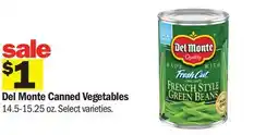 Meijer Del Monte Canned Vegetables offer