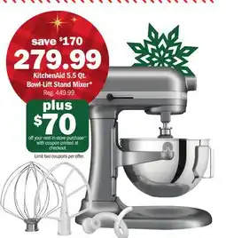 Meijer KitchenAid 5.5 Qt. Bowl-Lift Stand Mixer offer