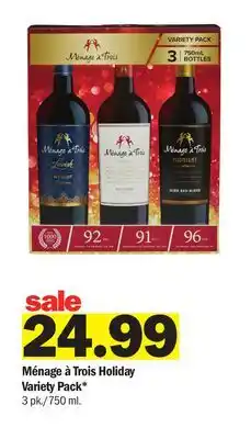 Meijer Ménage à Trois Holiday Variety Pack offer