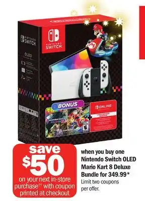 Meijer Nintendo Switch OLED Mario Kart 8 Deluxe Bundle offer