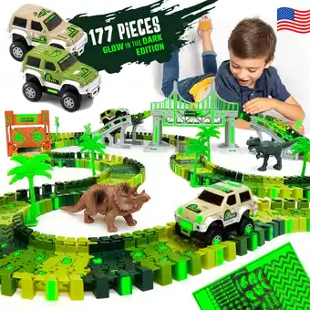 Walmart JITTERYGIT Dinosaur Toys Race Car Track Vehicle Playsets, 178 Pieces offer