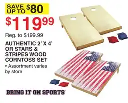 Dunham's Sports AUTHENTIC 2' X 4' OR STARS & STRIPES WOOD CORNTOSS SET offer