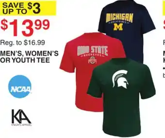 Dunham's Sports NCAA MEN'S, WOMEN'S OR YOUTH TEE offer