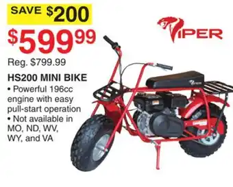 Dunham's Sports HS200 MINI BIKE offer