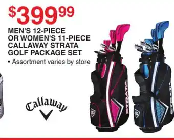 Dunham's Sports CALLAWAY MEN 12-PIECE OR WOMEN'S 11-PIECE CALLAWAY STRATA GOLF PACKAGE SET offer