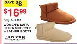 Dunham's Sports CANYON WOMEN'S SARA ULTRA MINI COLD WEATHER BOOTS offer