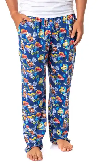 Walmart Disney Mens' Cars Movie Film Icons Characters Sleep Pajama Pants offer