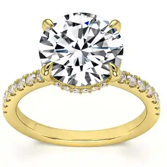 Walmart Pompeii 3 1/2Ct Diamond Engagement Ring Side Halo14k White Yellow or Rose Gold Lab Gold offer