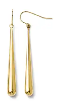 Walmart Primal Gold 14 Karat Yellow Gold Polished Shepherd Hook Earrings offer