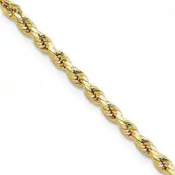 Walmart Primal Gold 10 Karat Yellow Gold 3mm Semi-solid Diamond-cut Rope Chain offer