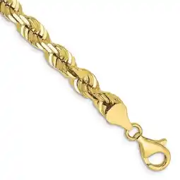 Walmart Primal Gold 10 Karat Yellow Gold 6.5mm Diamond-cut Rope Chain offer