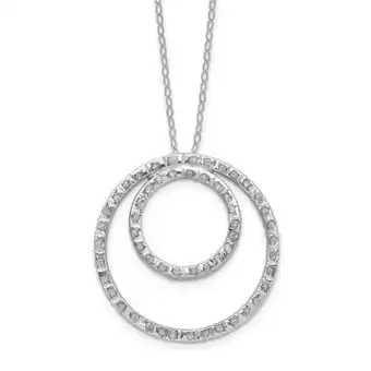 Walmart 14K White Gold Diamond Fascination Double Circle Necklace offer