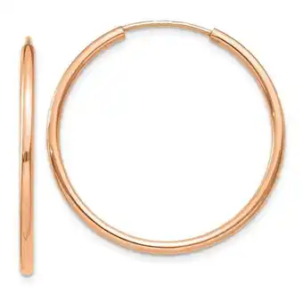 Walmart 10K Rose Gold Polished Endless Tube Hoop Earrings offer