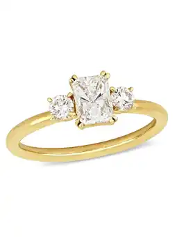 Walmart 1.00 Carat (Ctw H-I, I1-I2) Three-Stone Diamond Engagement Ring in 14K Yellow Gold offer