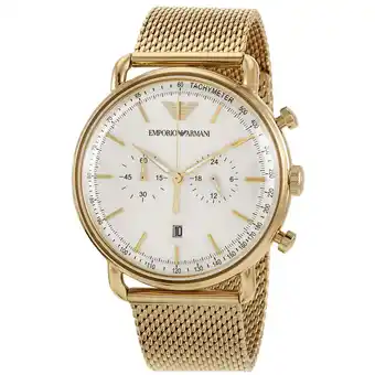 Walmart Emporio Armani Chronograph Quartz Cream Dial Men's Watch AR11315 offer