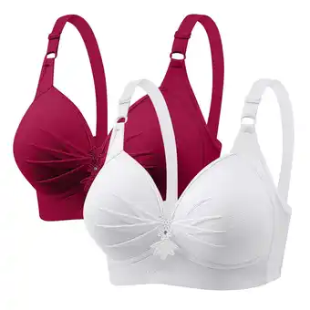 Walmart Fnooota Womens Wireless Bras, 2 Piece Push up Breathable Casual Underwire Multicolor Size 42/95BC offer