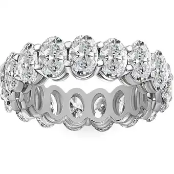 Walmart Pompeii 5 1/2CT Oval Diamond Eternity Ring White Yellow Rose Gold or Platinum Lab Grown offer