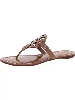 Walmart Tory Burch Womens Miller Patent Leather T-Strap Thong Sandals offer