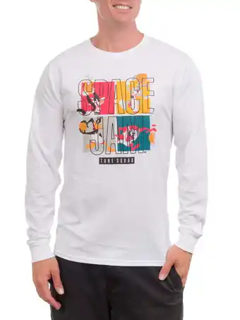 Walmart Space Jam Squad Mens Graphic Long Sleeve Tee offer