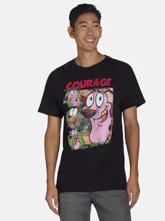 Walmart Courage the Cowardly Dog Men's & Big Men's Bootleg Graphic Tee Shirt, Sizes S-3XL offer