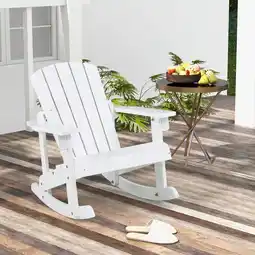 Walmart Infans Fir Wood Outdoor Waterproof Rocking Chair, White offer