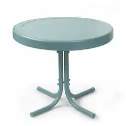 Walmart Retro Metal Side Table in Caribbean Blue offer