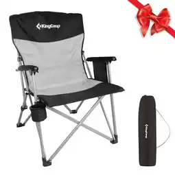 Walmart KingCamp Camping Folding Chair Lawn Chair , Support up to 300lbs for Adult, Black offer