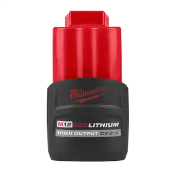 Walmart Milwaukee 48-11-2425 12V Lithium-Ion Hight Output CP2.5Ah Battery offer