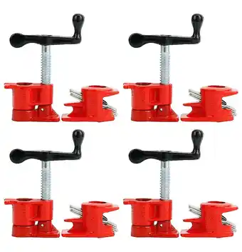 Walmart (4 Pack) 3/4 Wood Gluing Pipe Clamp Set Heavy Duty PRO Woodworking Cast Iron offer