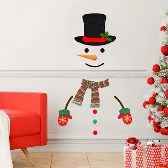 Walmart New Christmas Snowman Stickers for Bedroom Doors and Home Decoration Wall Stickers offer