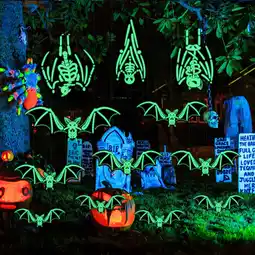 Walmart Rwvbm Single Sided Luminous Hanging Bats Halloween Sticker Holiday Party Carnival Decoration offer