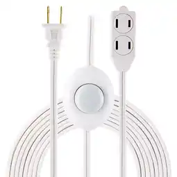 Walmart GE 3-Outlet Polarized Extension Cord with Switch, 12ft., White 39607 offer