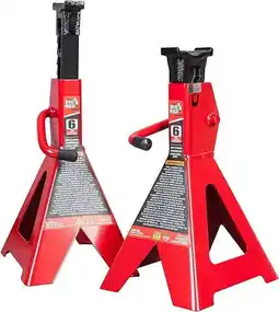 Walmart BIG RED T46202 Torin Steel Jack Stands: 6 Ton (12,000 lb) Capacity, Red, 1 Pair offer