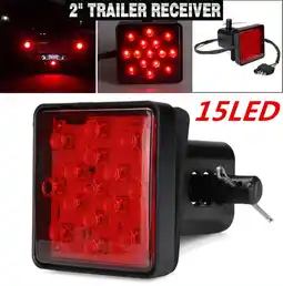 Walmart Red 15 LED Brake Tail Light Tow Hitch Cover Lamp For Truck Trailer 2 Receiver offer