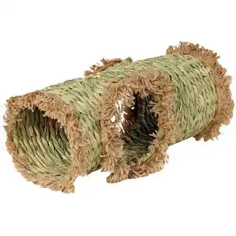 Walmart Prevue Pet Products Grass Tunnel Hideaway for Small Animals Natural/Mat Green 1ea/6 in, LG offer