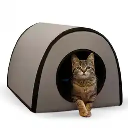 Walmart K&H Pet Products Thermo Mod Kitty Shelter Outdoor Heated Kitty House Gray 21 X 14 X 13 Inches offer